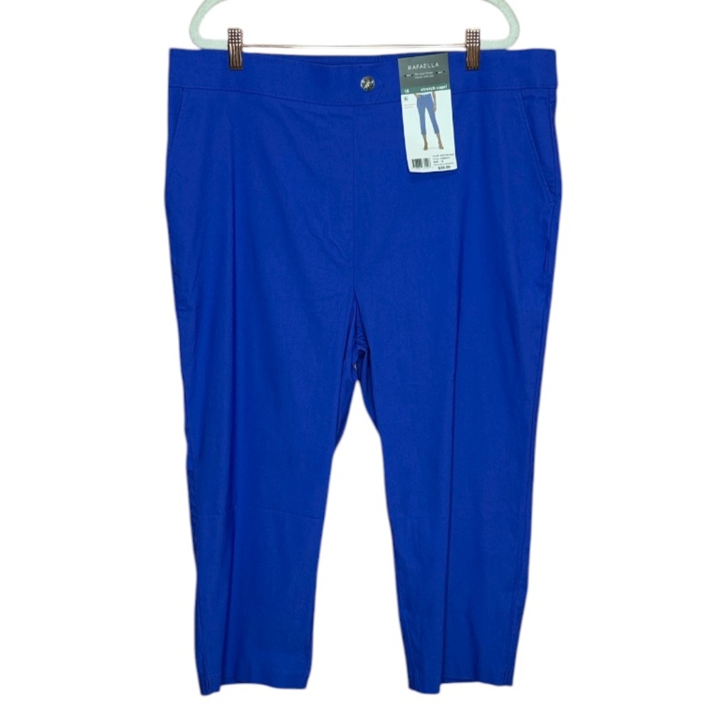 Rafaella Women's Stretch Capri Pant Blue. Size 18 - Picture 2 of 11